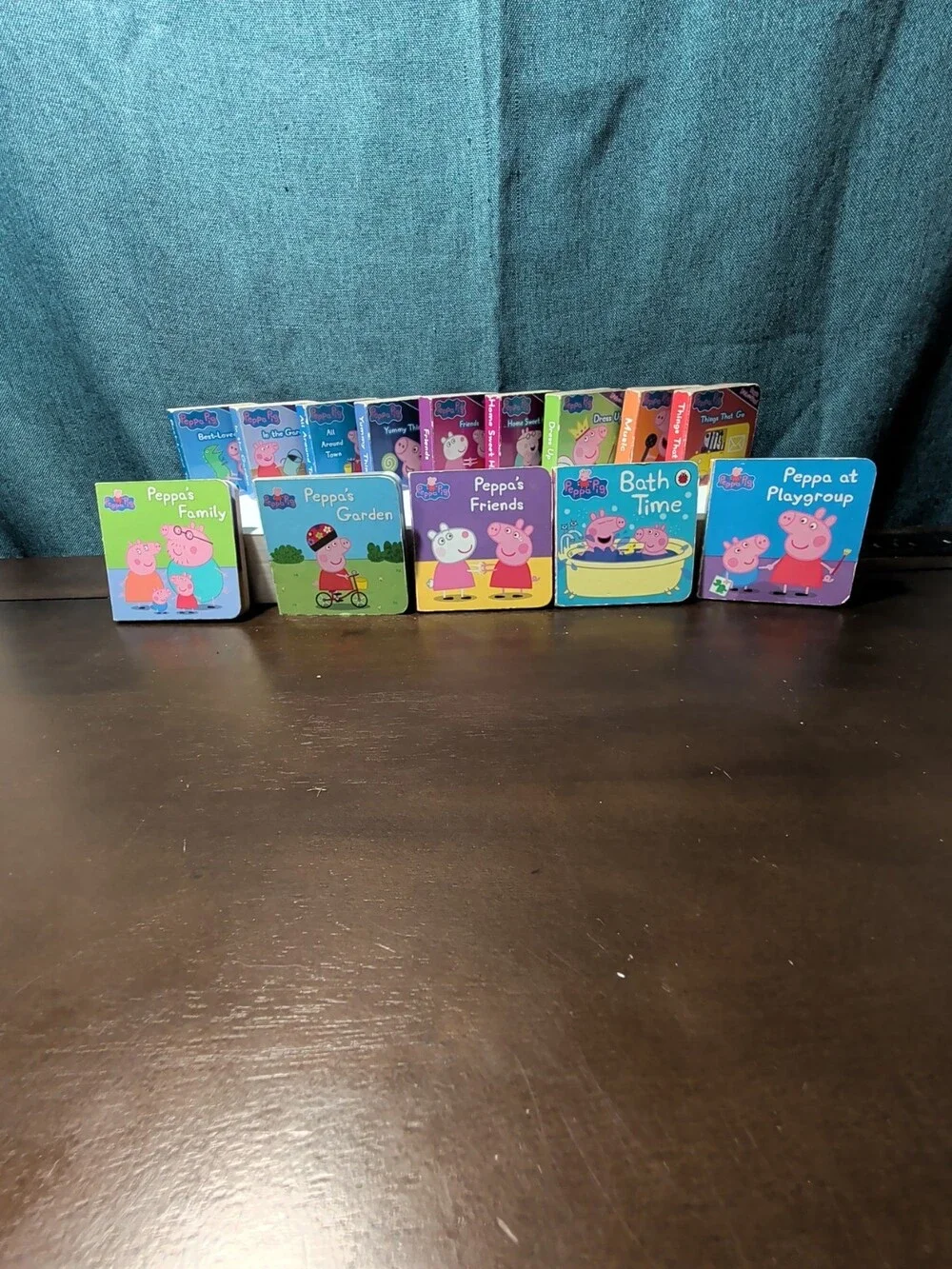 Set of 14 Peppa Pig Mini Board Books | Little Library Puzzle Backs | Travel Size